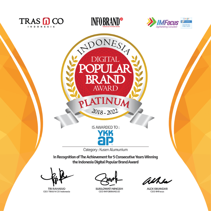 Digital Popular Brand Platinum Award 2018‐2022